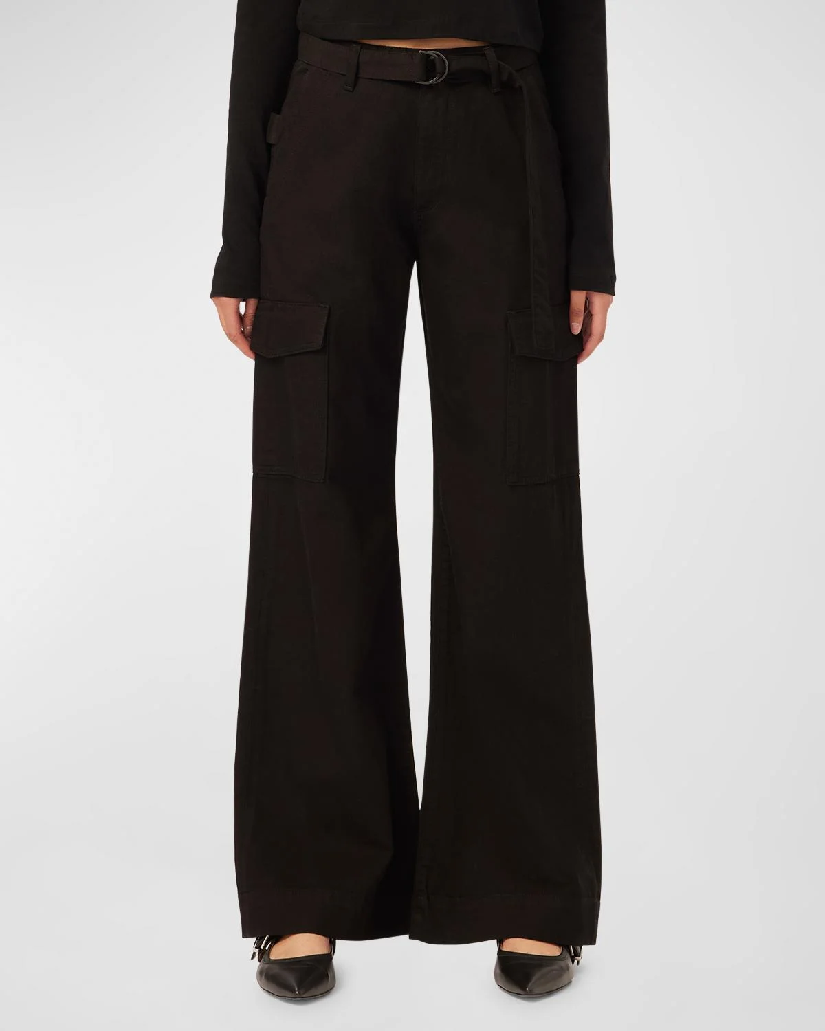 Zoie Wide-Leg Relaxed Vintage Cargo Jeans - 1
