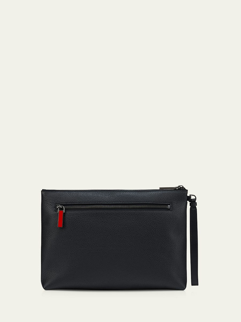 Christian Louboutin Men's Funky Suede & Leather Spike Wrist Pouch outlook