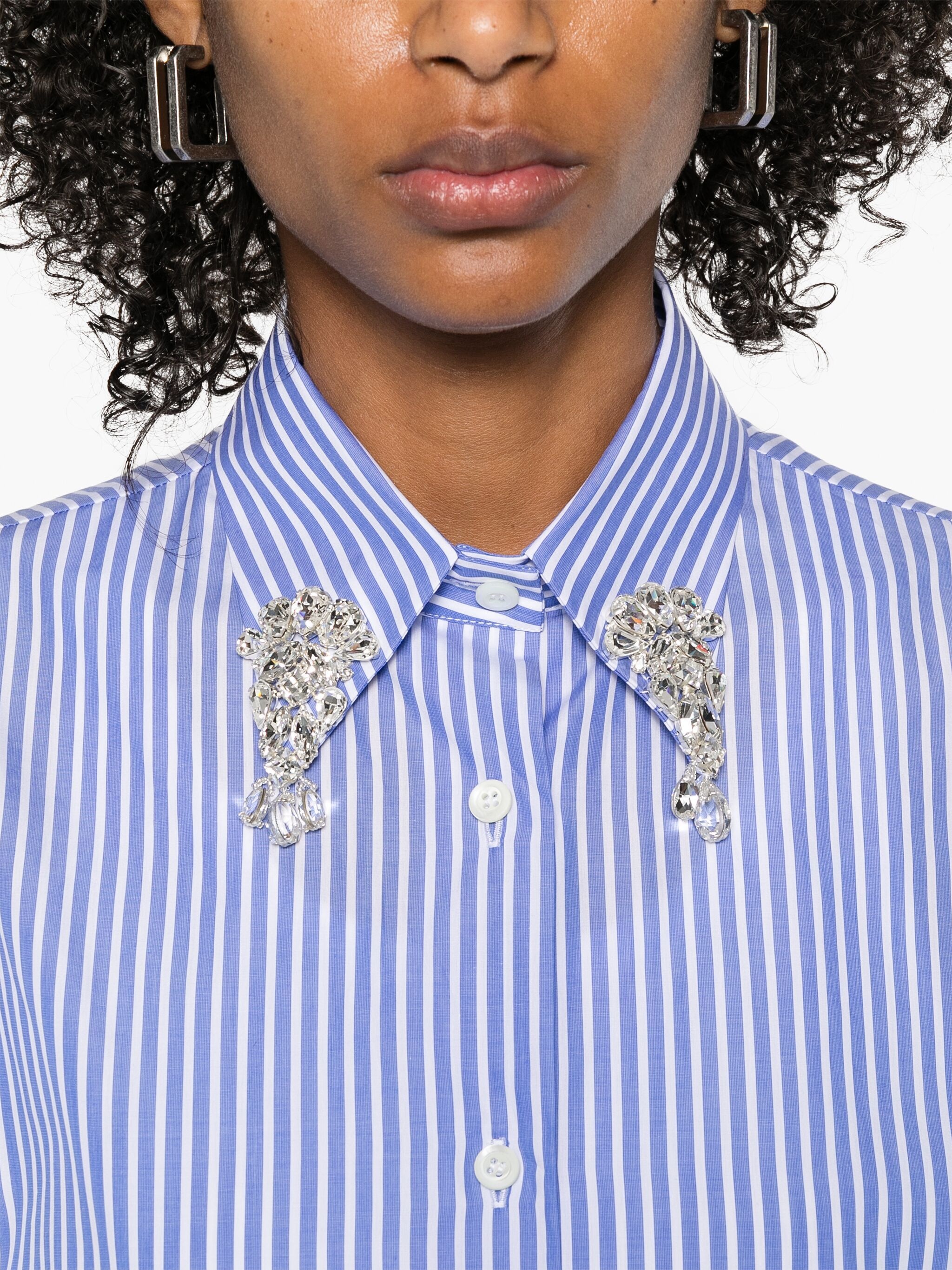Embroidered Stripe Shirt - 4