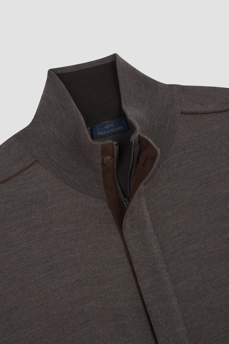 MERINO EXTRAFINE WOOL SWEATER WITH ZIP CLOSURE 6
