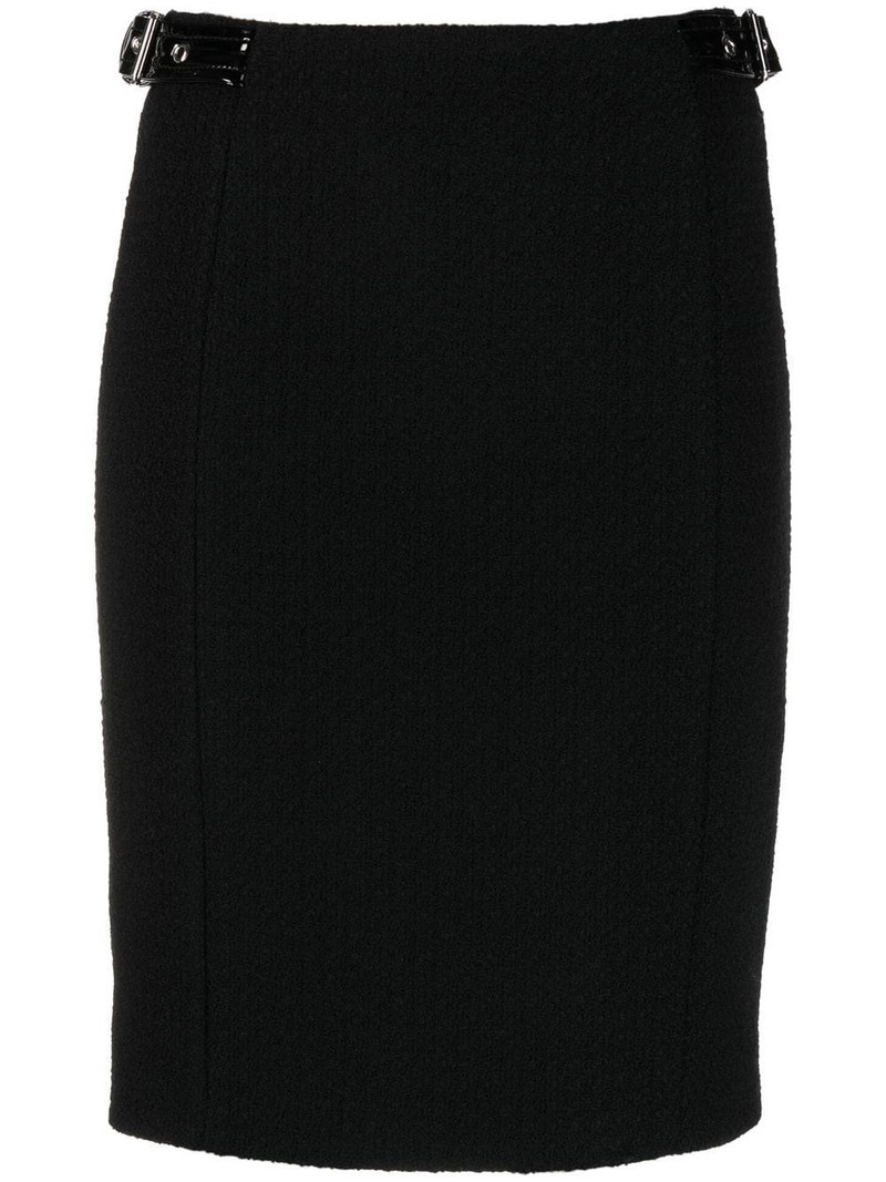 strap-detail pencil skirt 1