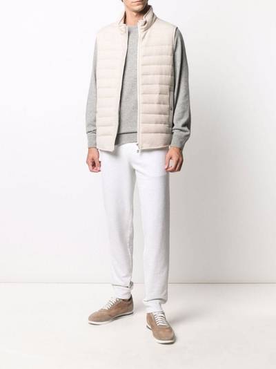 Brunello Cucinelli knitted padded gilet outlook