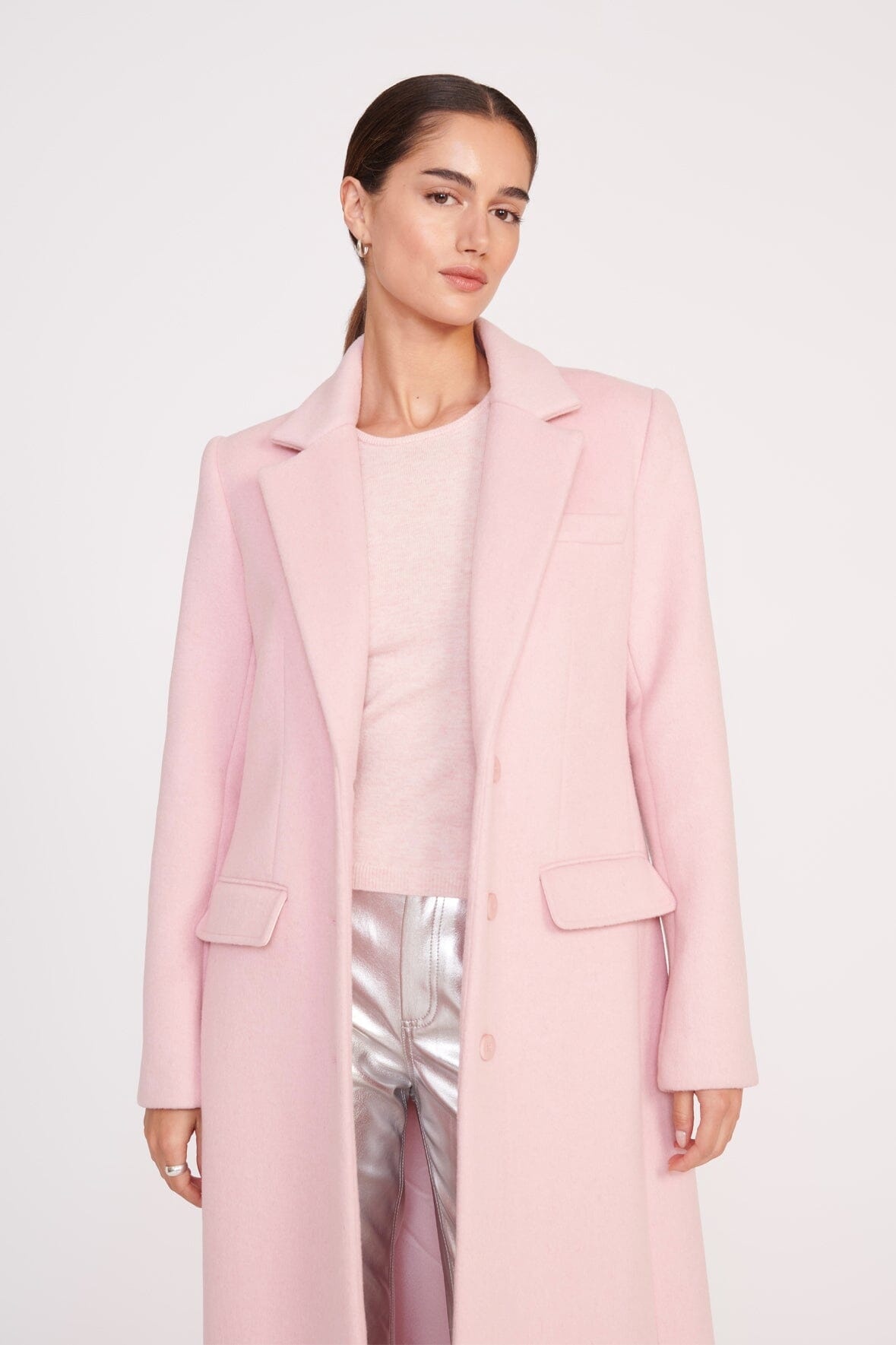 STAUD SANZA COAT PINK SORBET - 5