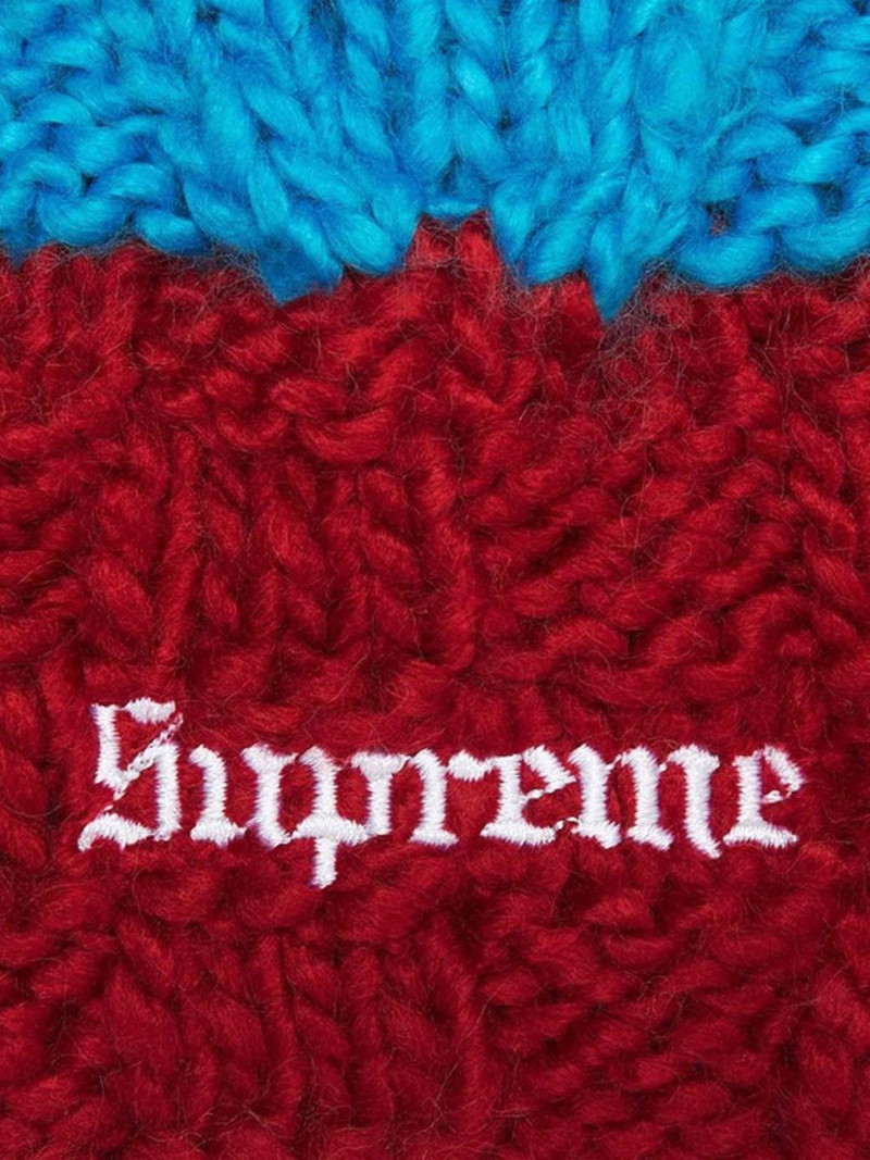 Supreme block knit beanie hat outlook