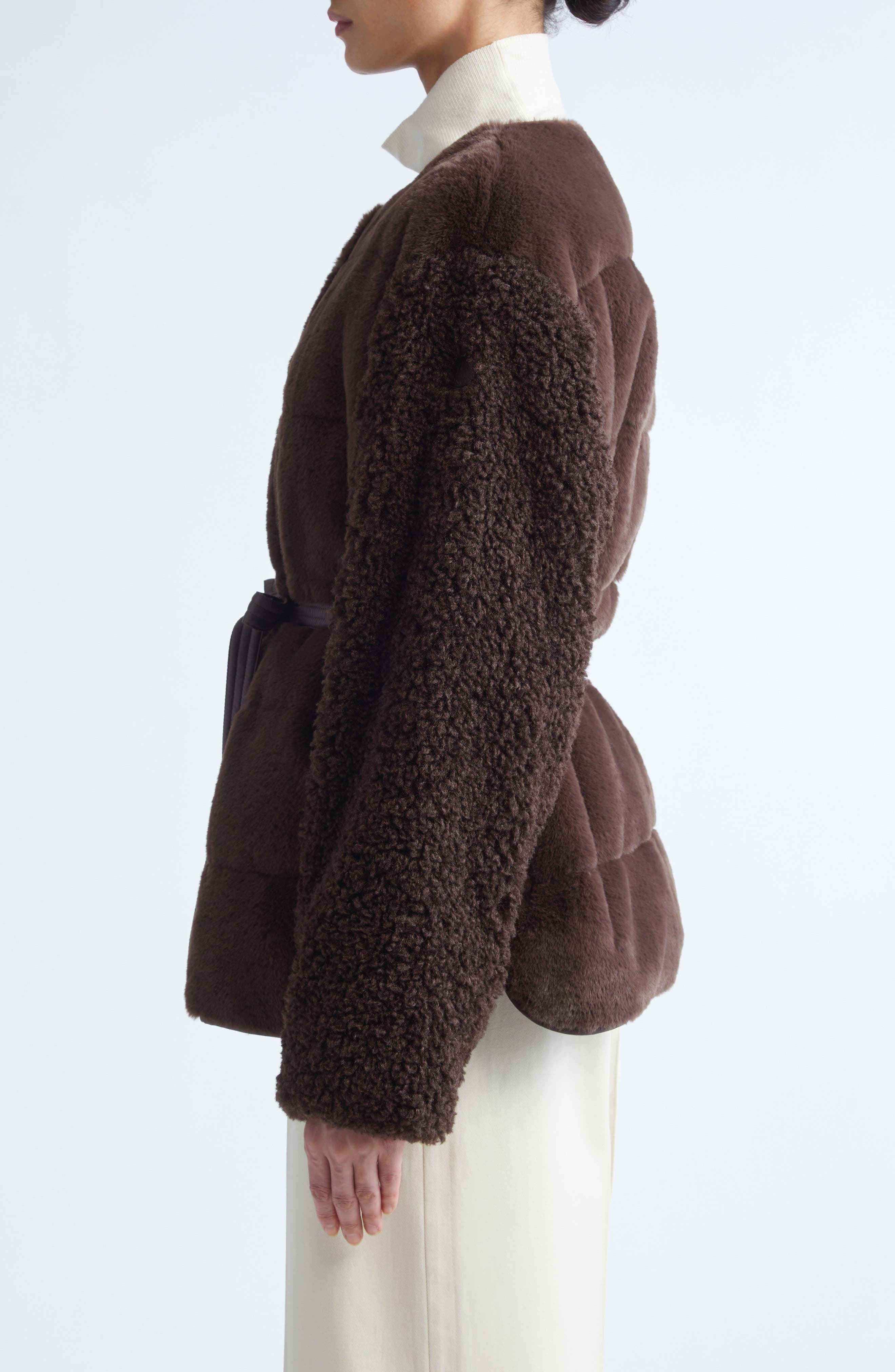 Moncler Jouillat Faux Fur Down Jacket in Raisin at Nordstrom - 4