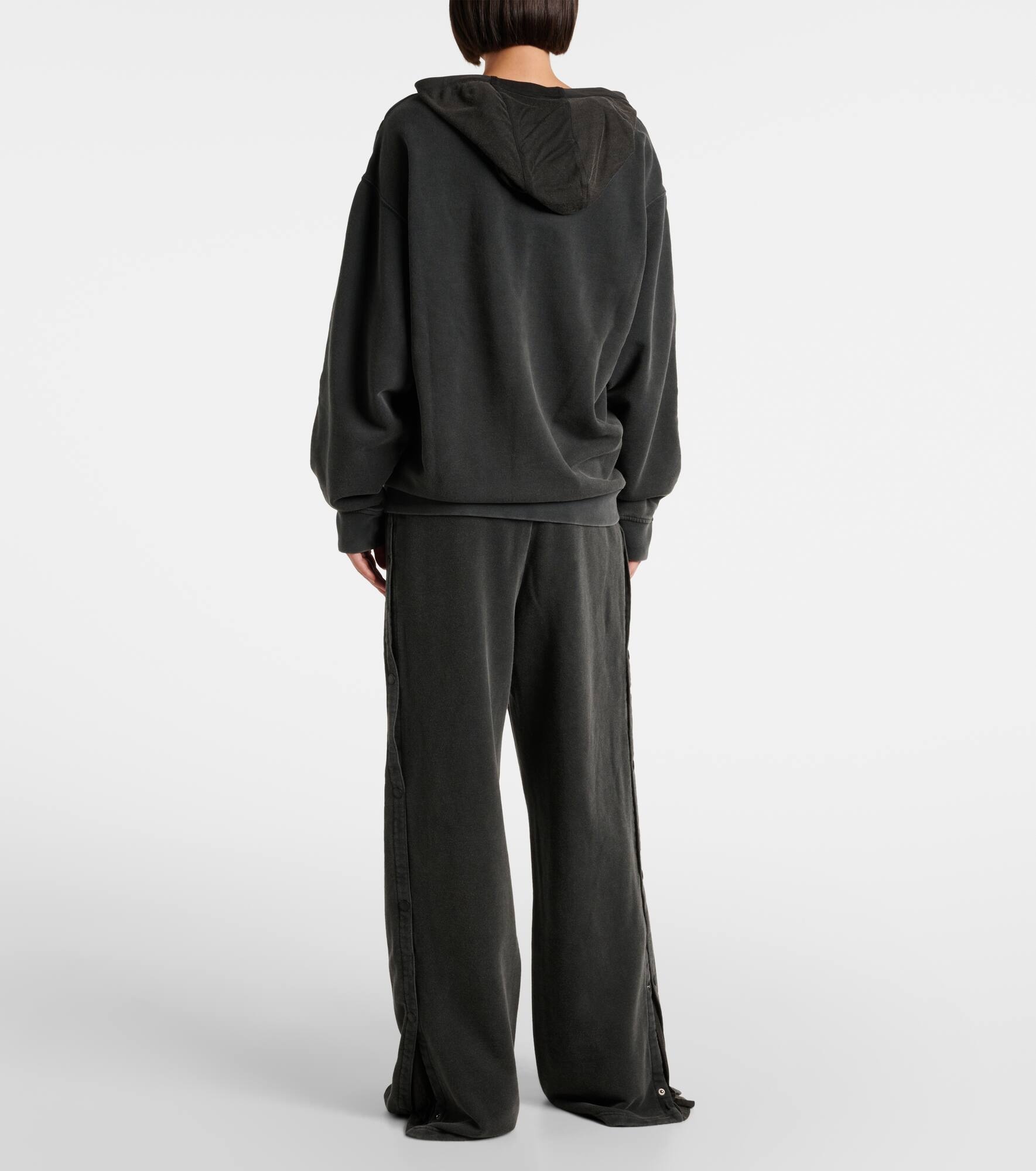 Snap oversized cotton jersey hoodie - 3