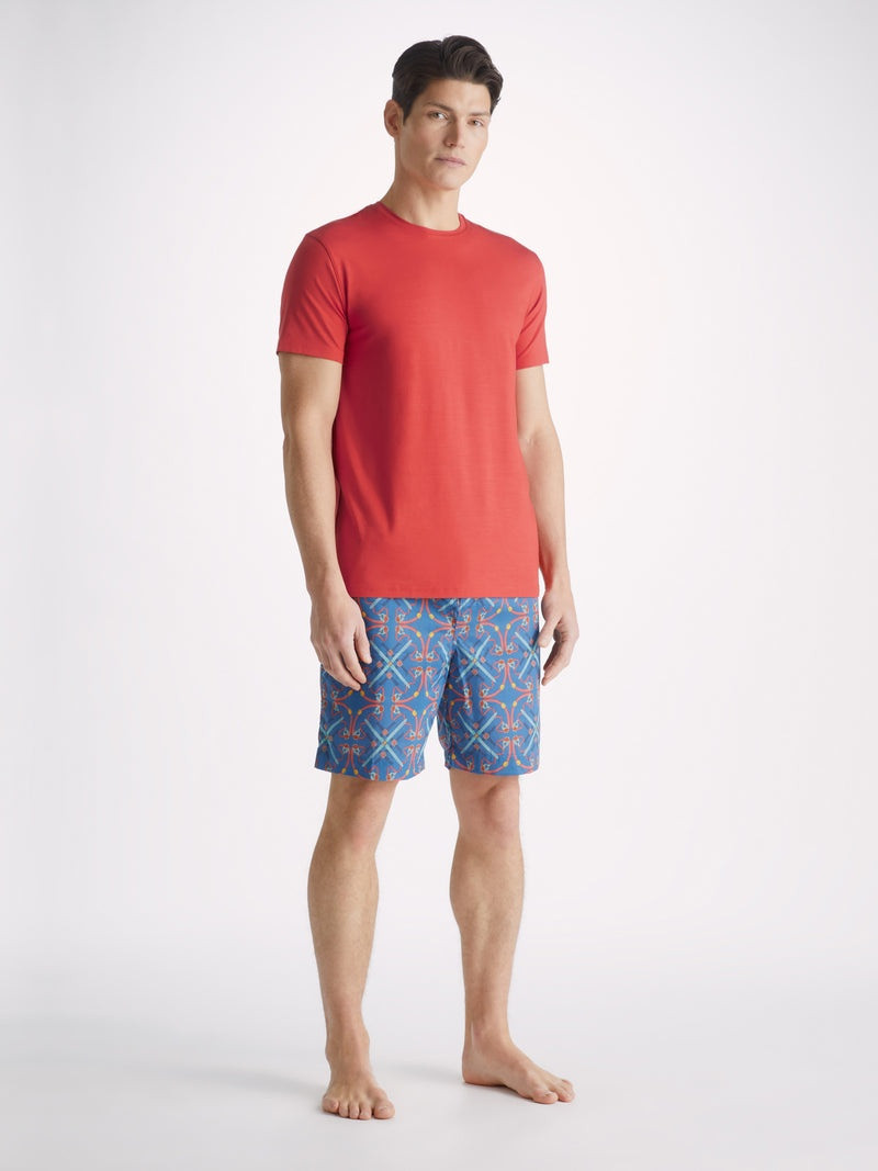 Derek Rose Men's T-Shirt Basel Micro Modal Stretch Paprika outlook