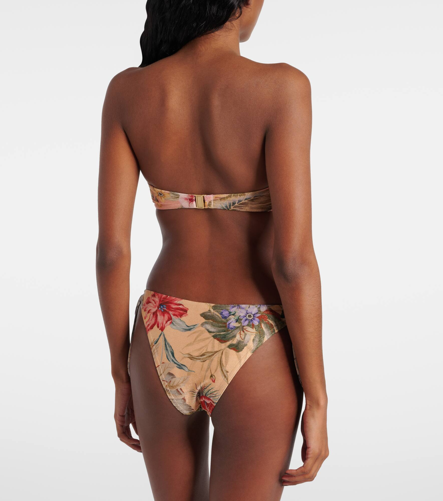 Coco bow-detail floral bikini top - 3