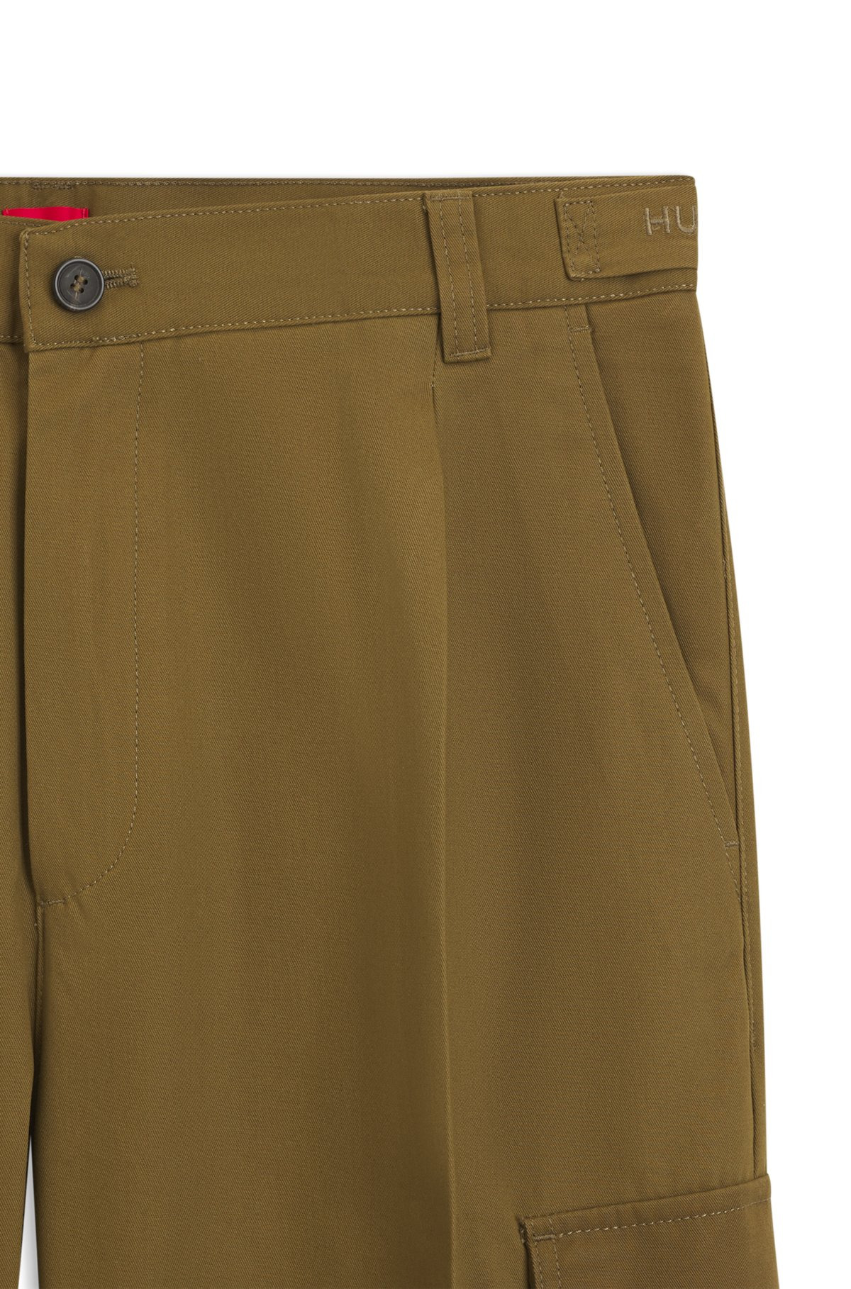 SLIM-FIT CARGO TROUSERS IN MERCERIZED COTTON - 6