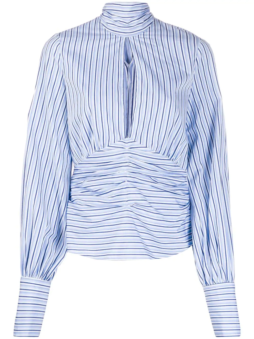 split front striped top - 1