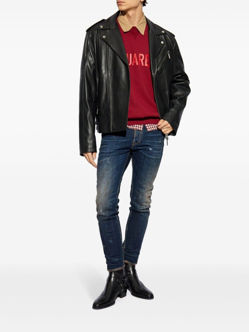 DSQUARED2 logo-print cotton sweatshirt outlook