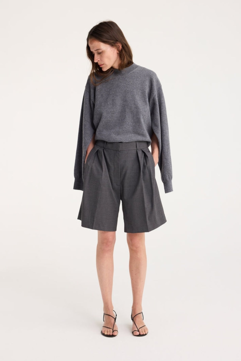 Tailored Wide Leg Shorts - 2