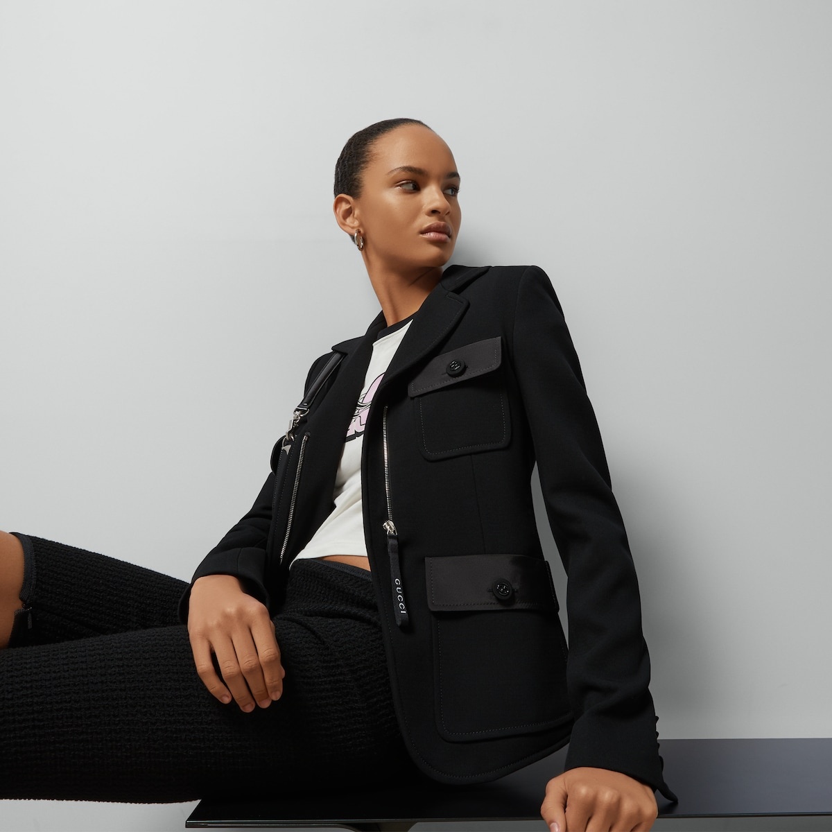 Fine wool crêpe jacket - 5