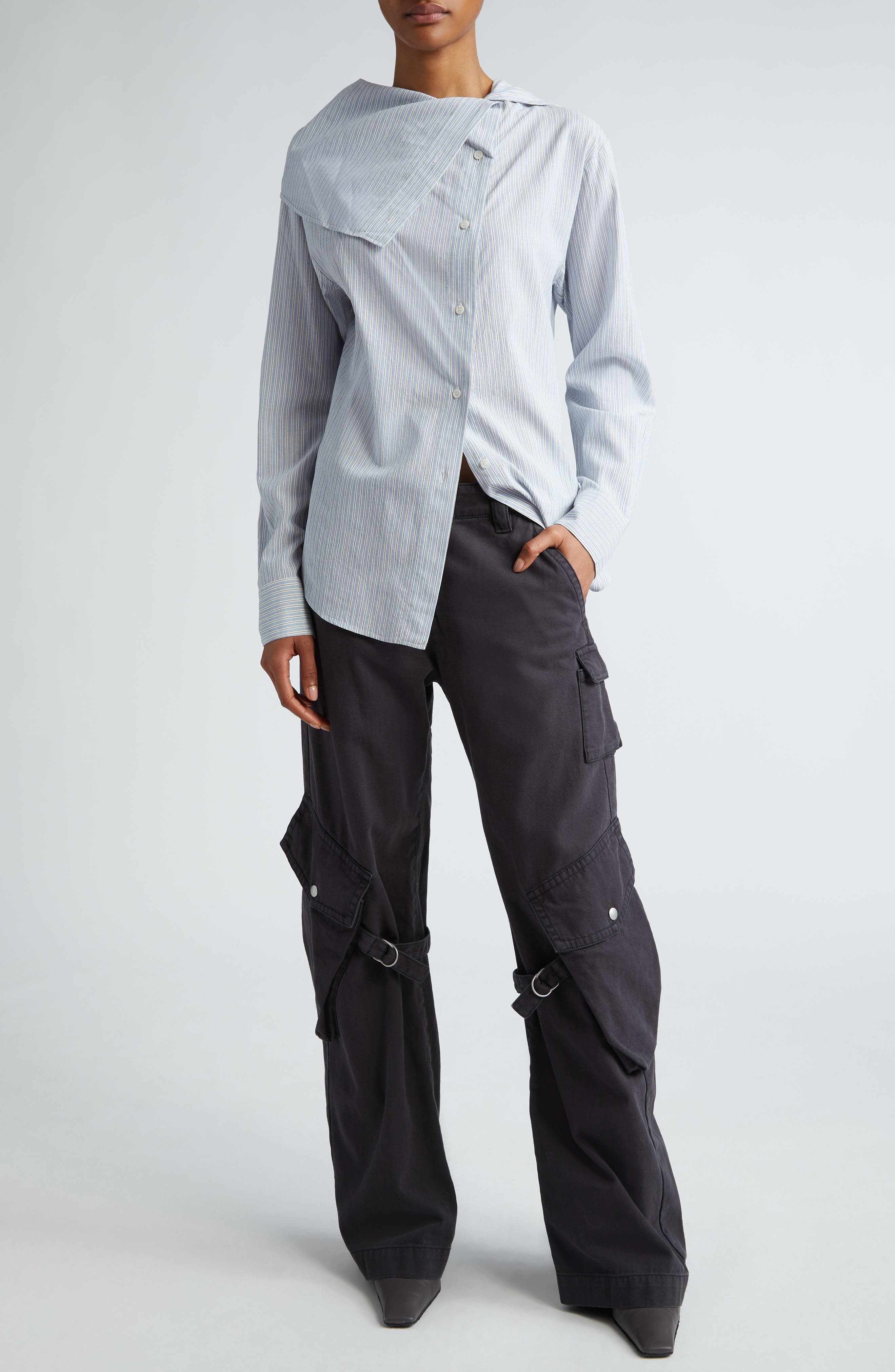 Potinal Cotton Canvas Cargo Pants - 2