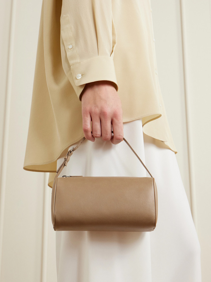 The Row 90s Small Textured-leather Tote outlook