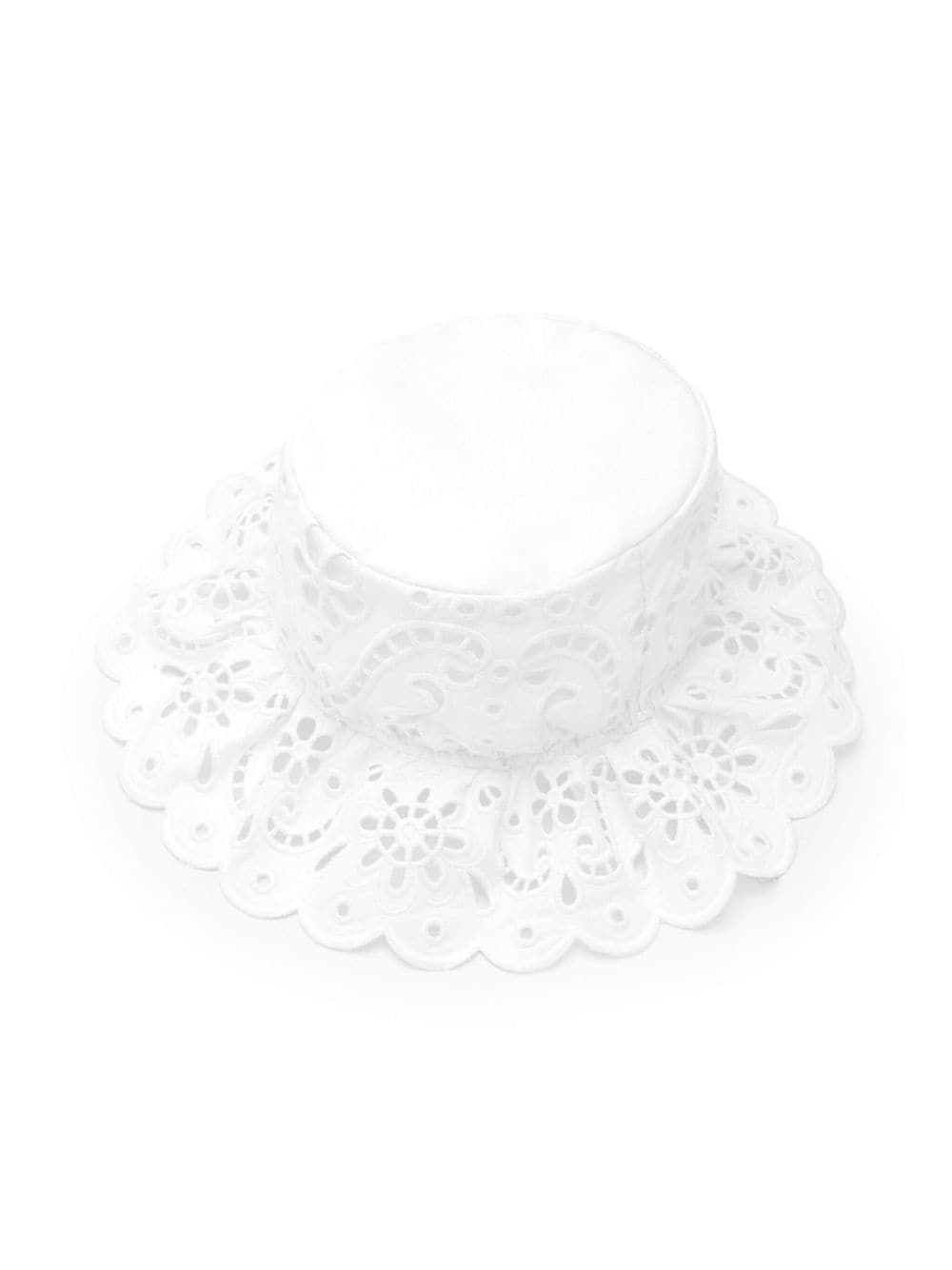 broderie-anglaise cotton-blend hat - 3