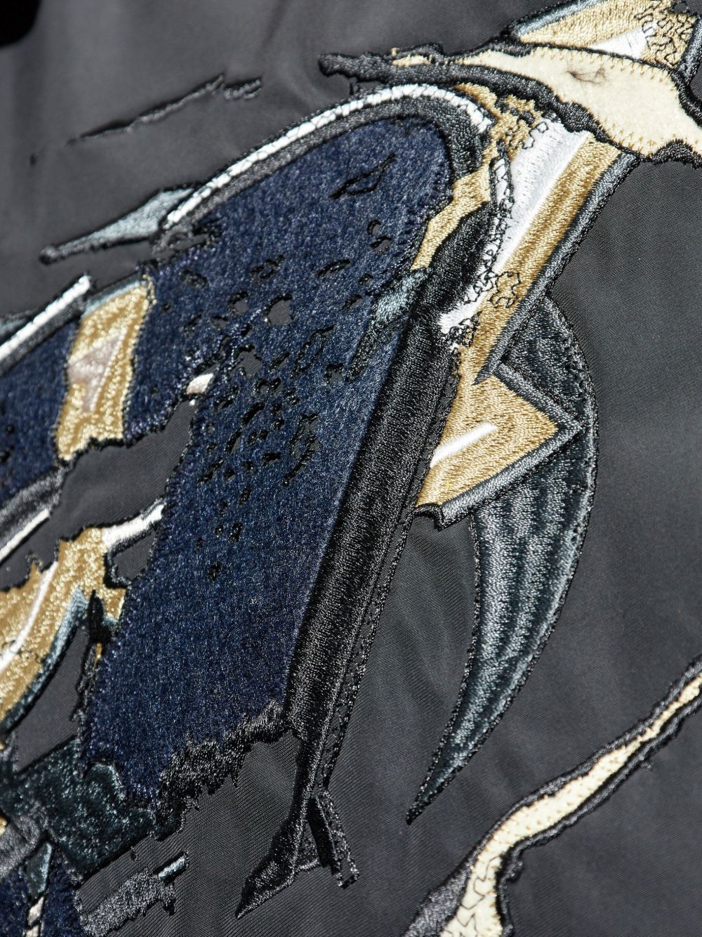 embroidered panel jacket - 5