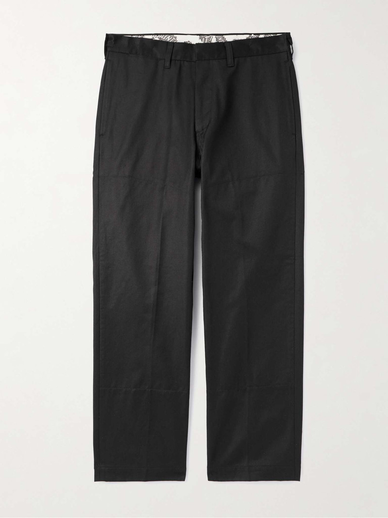 Straight-Leg Cotton-Twill Trousers 1