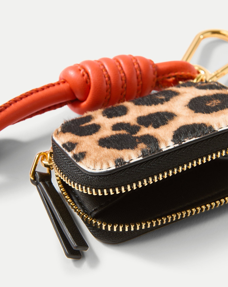 LEOPARD ZIP POUCH BAG CHARM 3