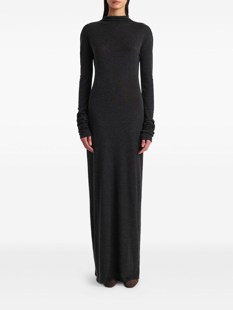 KHAITE roll-neck long-sleeve dress outlook