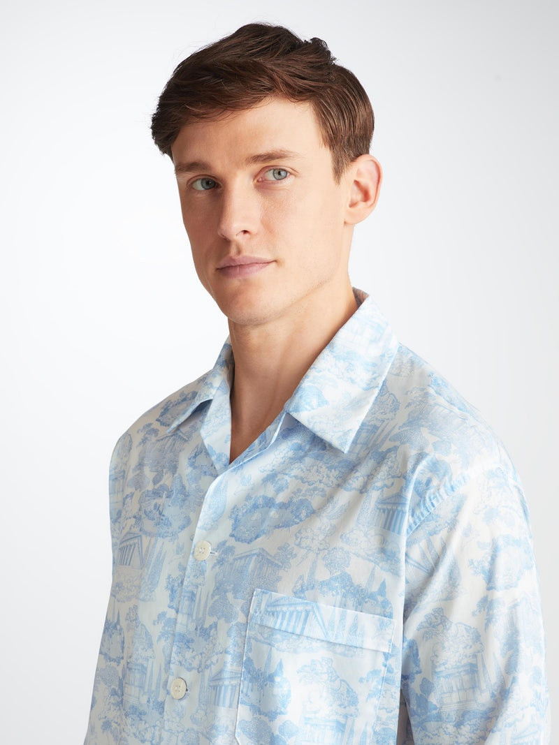 Men's Classic Fit Pajamas Ledbury 77 Cotton Batiste White 4