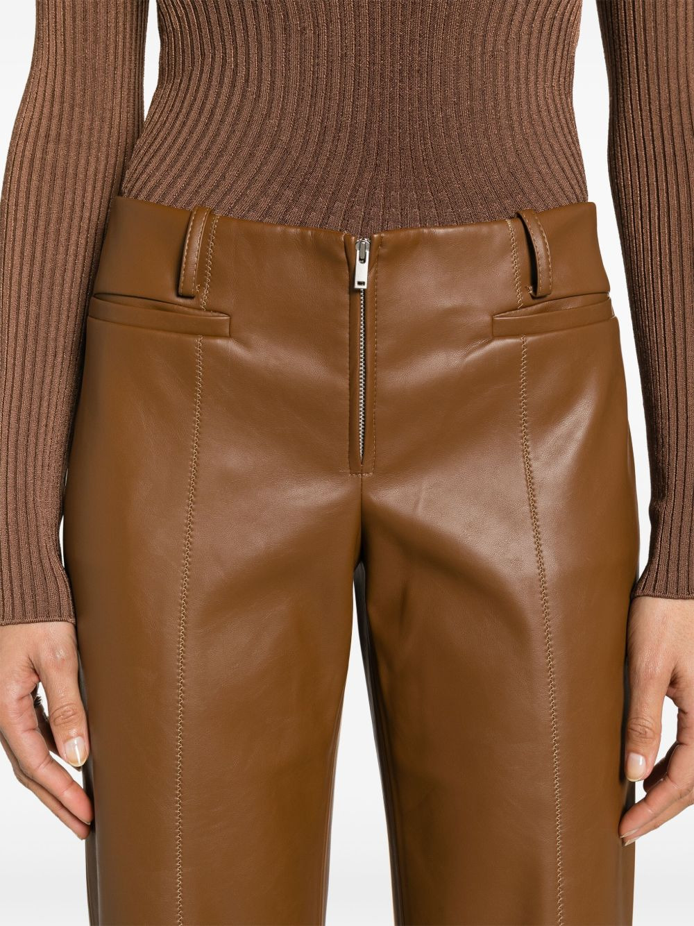 Cida faux-leather trousers - 5