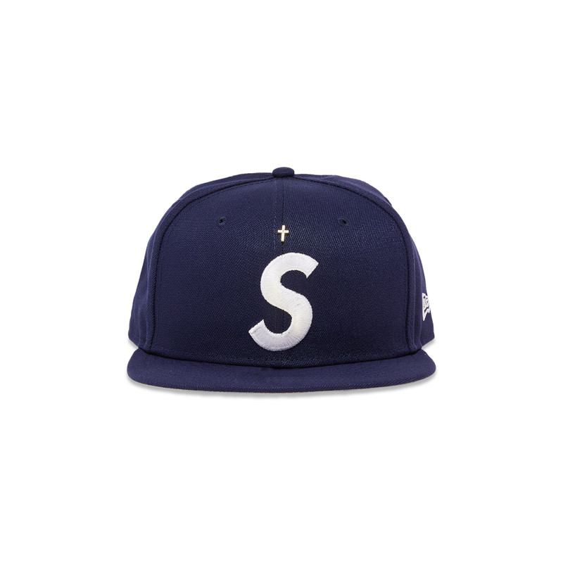 Supreme Gold Cross S Logo New Era 'Light Navy' - 1