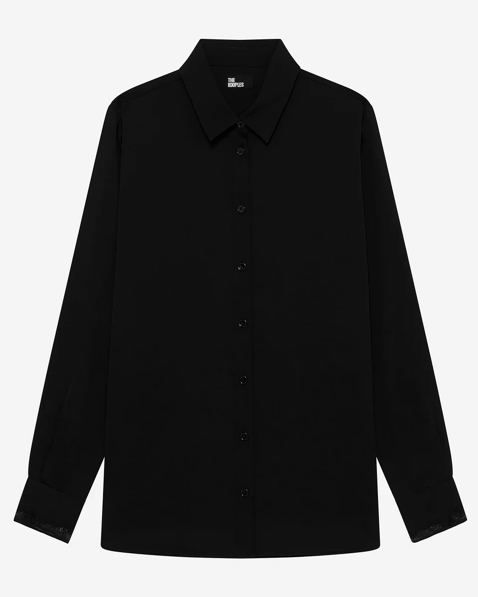 BLACK SILK SHIRT - 1