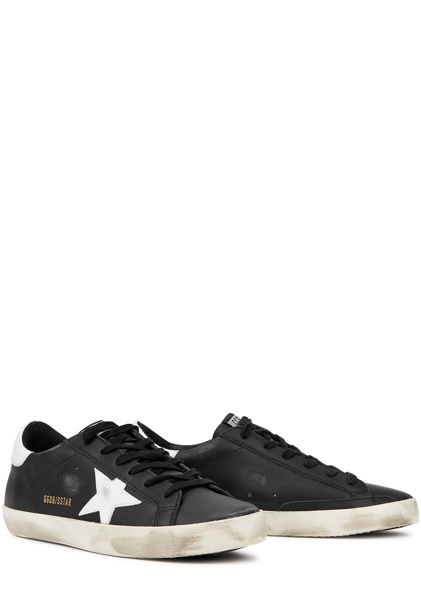 Superstar black distressed leather sneakers - 2