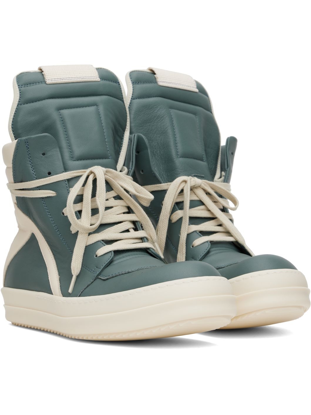 Blue & Off-White Hollywood Geobasket Sneakers - 4