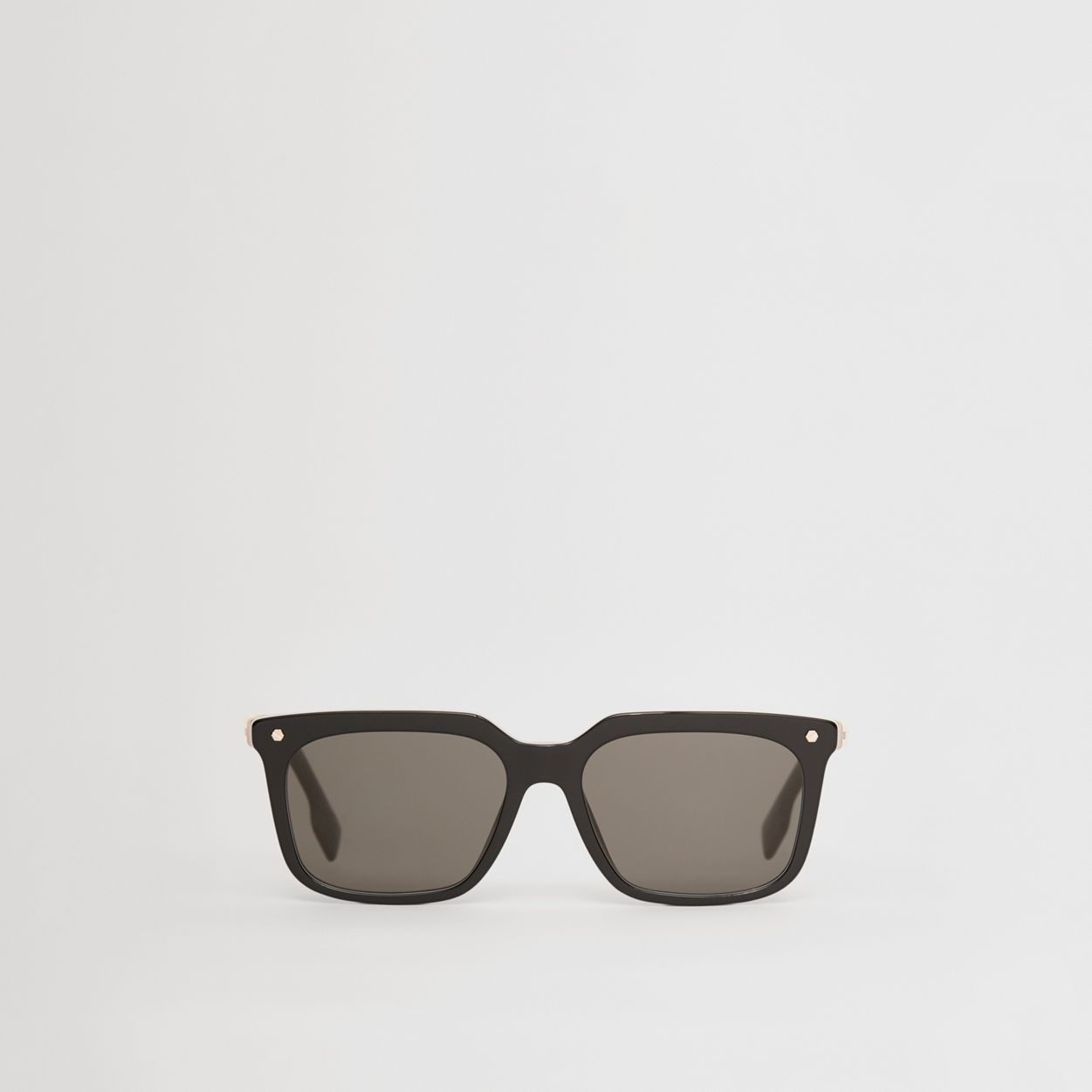 Stripe Detail Square Frame Sunglasses - 1