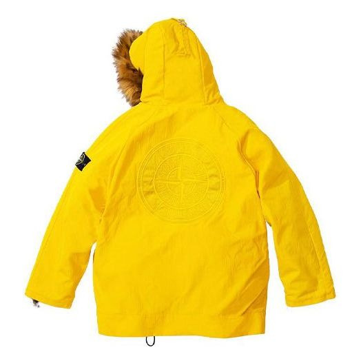 Supreme x Stone Island Formula Steel Reversible Faux Fur Parka 'Yellow Black' SUP-SS22-720 - 2