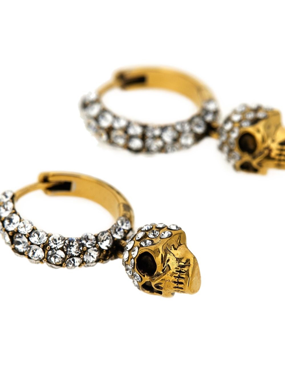 skull-charm hoop earrings - 3