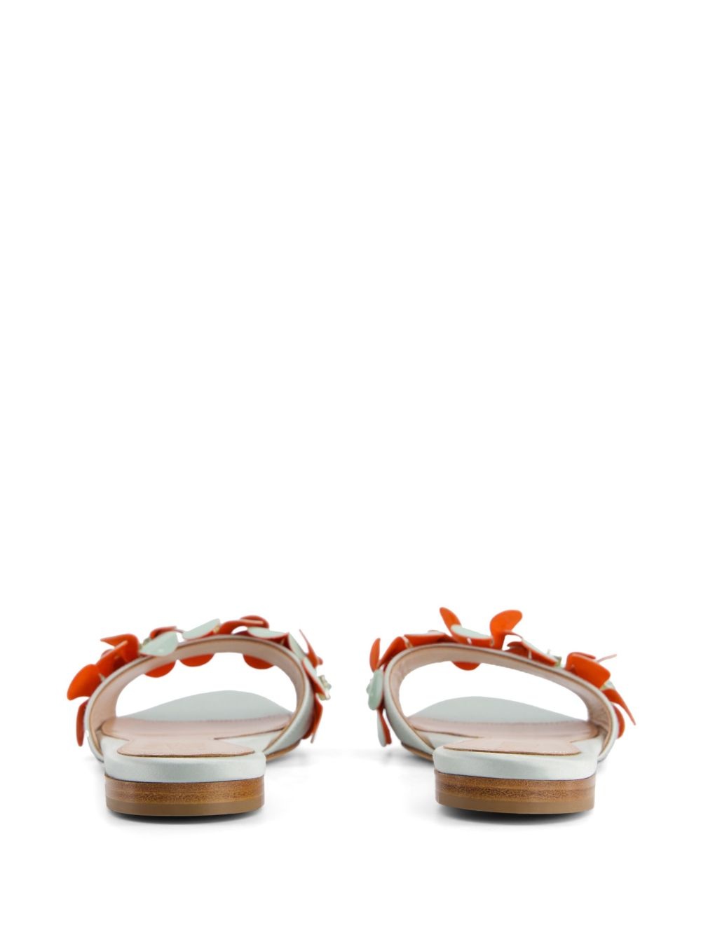 floral-appliqué slides - 4