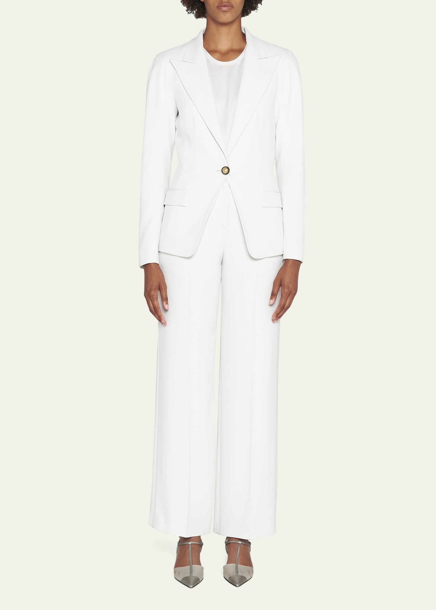 Viscose Cady Single-Breasted Blazer - 2