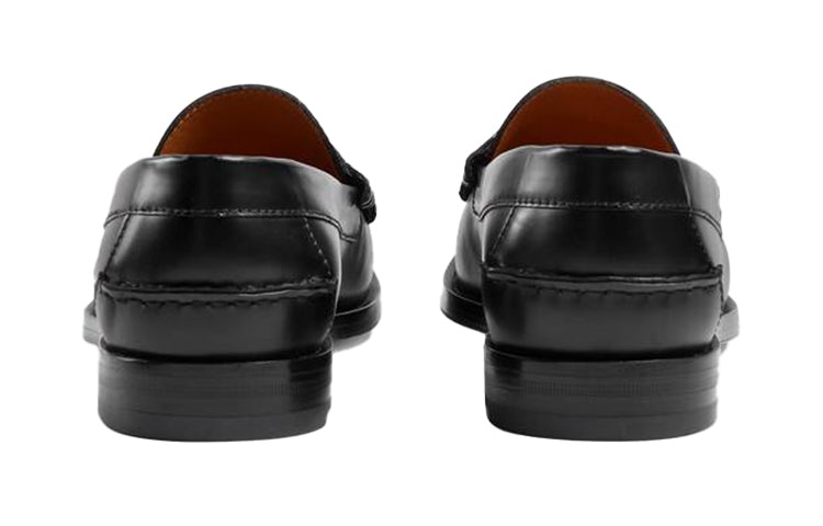 Gucci loafer with Interlocking G Green and Red Web 'Black Leather' 644724-17X10-1060 - 4