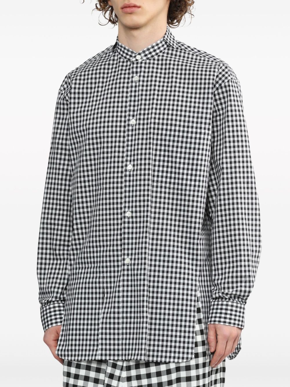gingham-print cotton T-shirt - 2