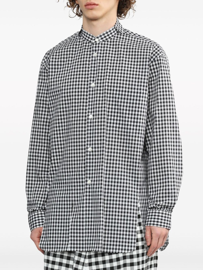 BLACK COMME des GARÇONS gingham-print cotton T-shirt outlook