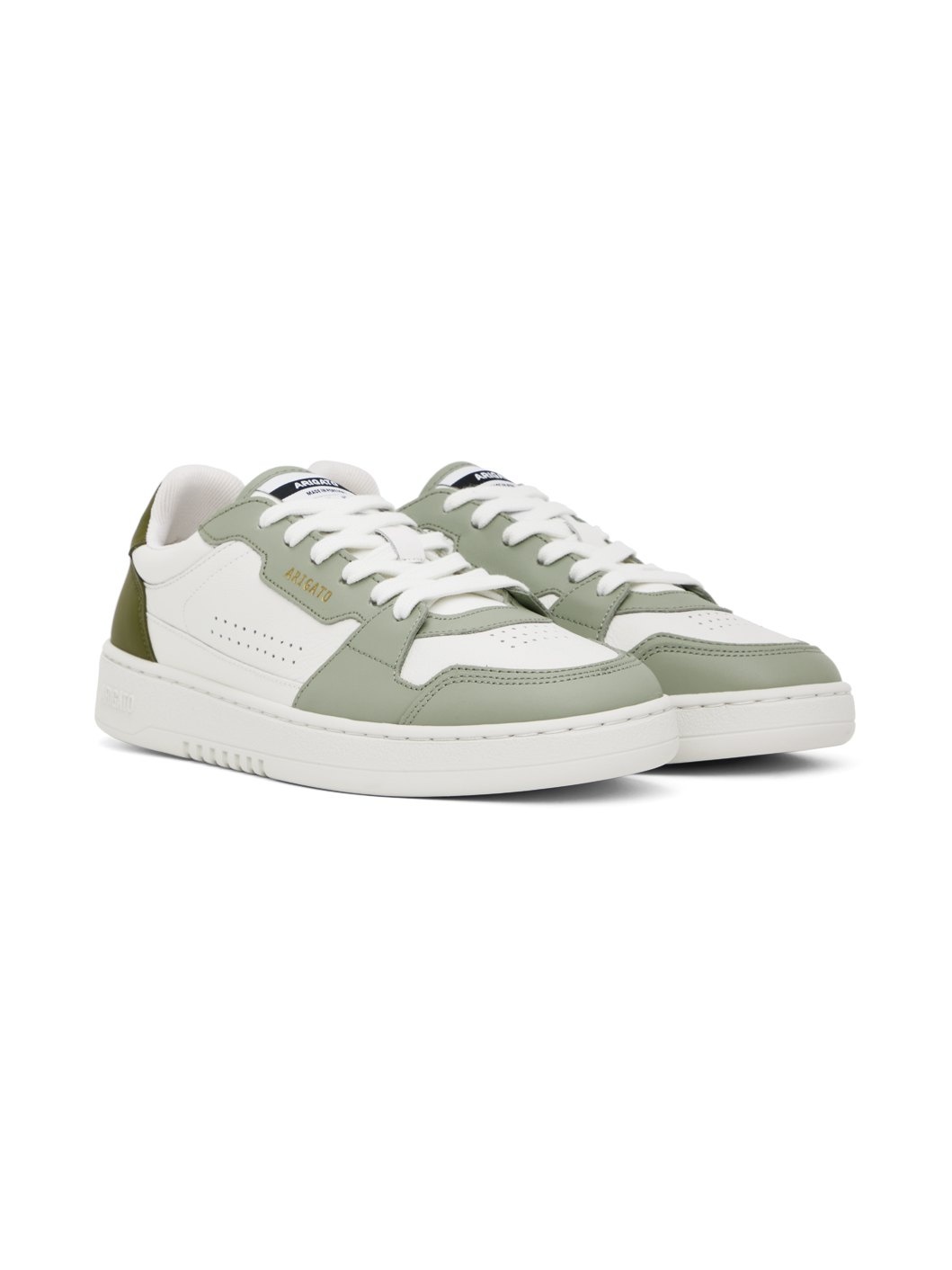 White & Green Dice Lo Sneakers - 4