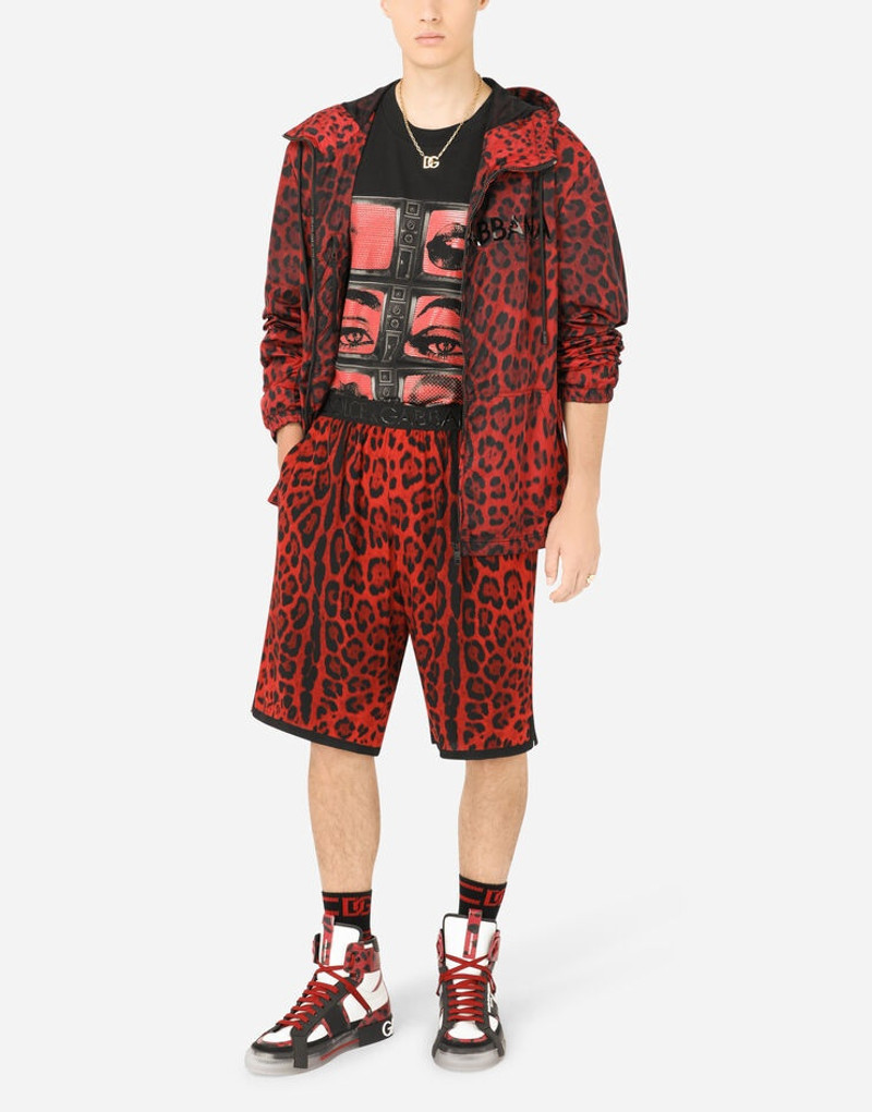 Dolce & Gabbana Leopard-print viscose shorts outlook