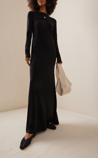 Totême Lyocell Jersey Maxi Dress black outlook