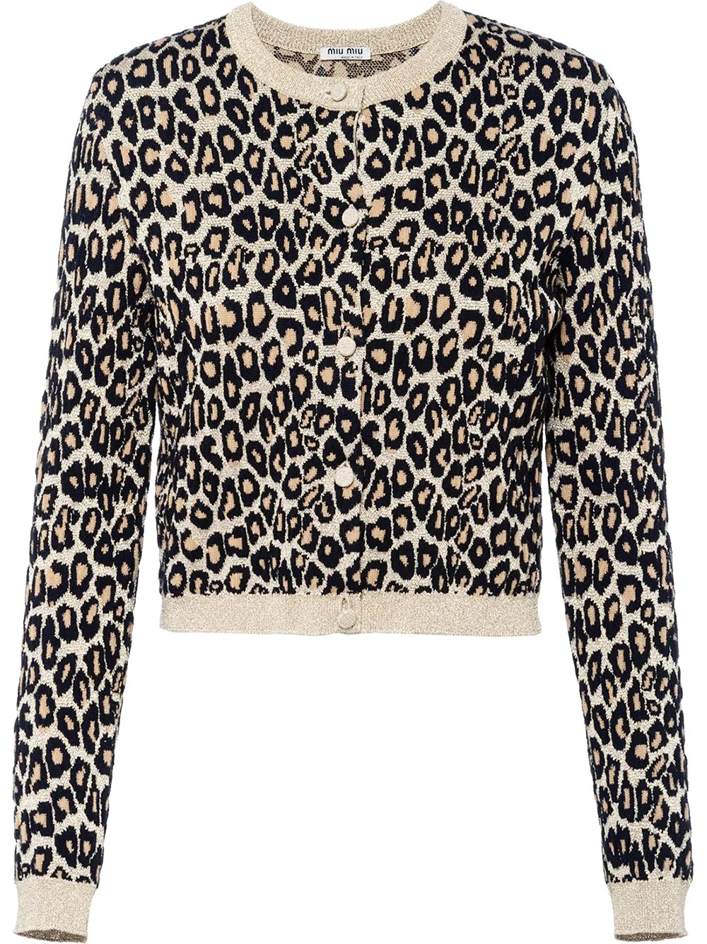 leopard print cardigan - 1