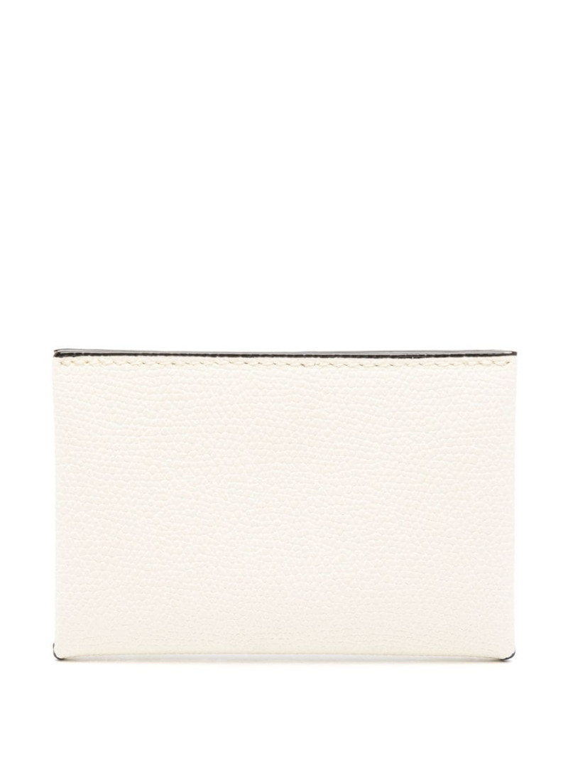 Valextra pebbled leather card case outlook