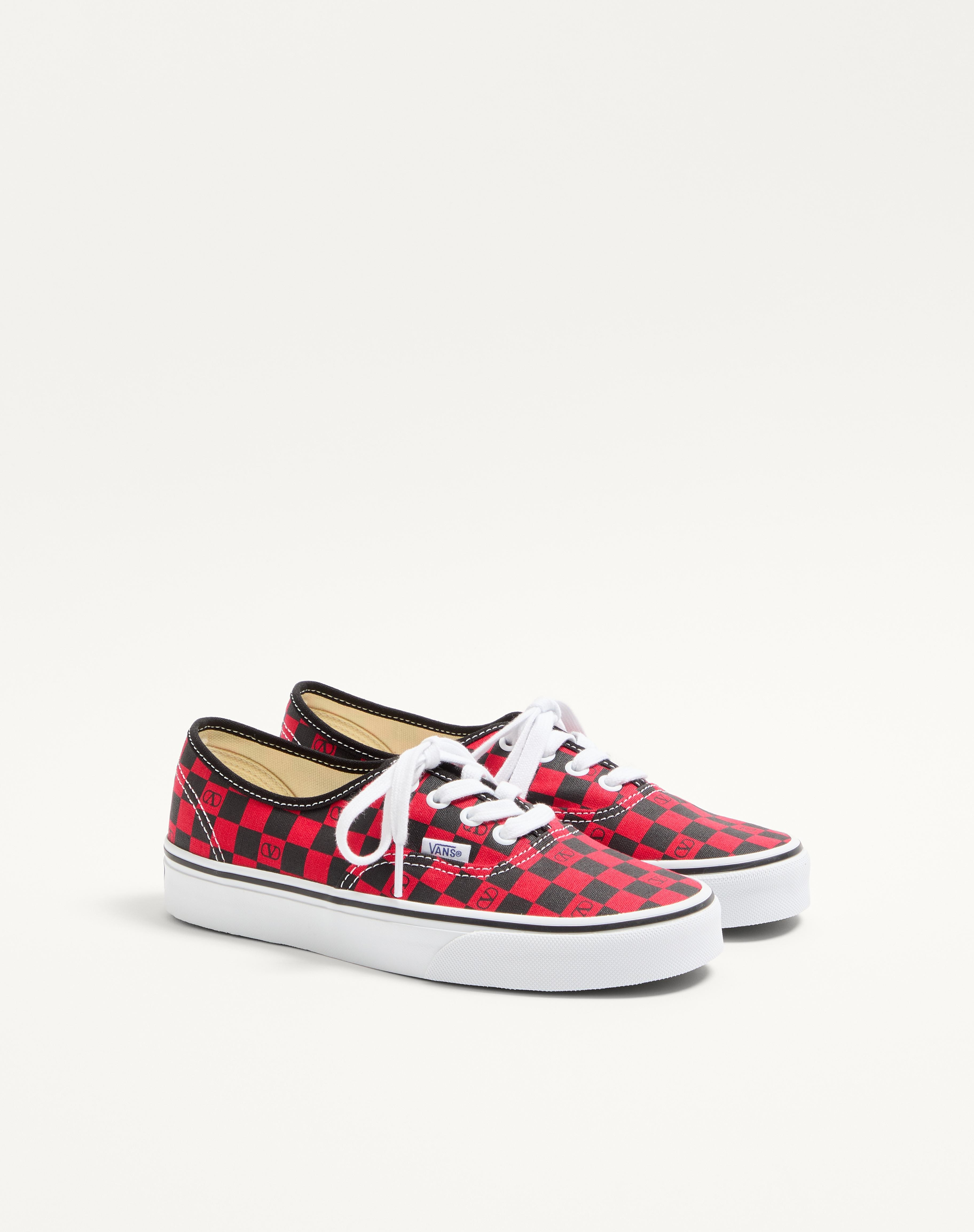 VALENTINO GARAVANI AND VANS LOW-TOP TRAINER IN FABRIC WITH VLOGO CHECKERBOARD PRINT - 3