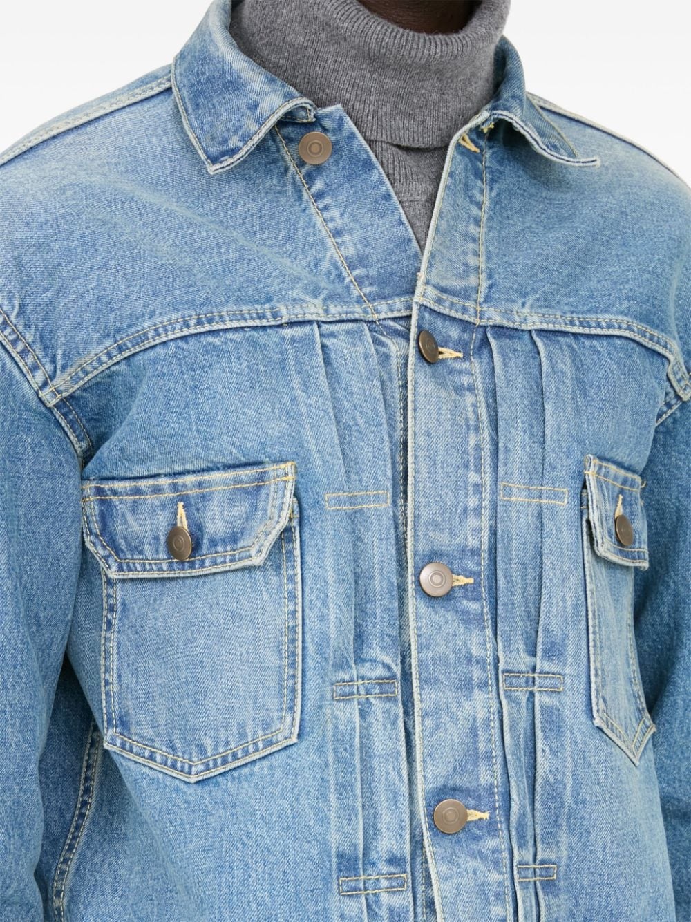 four-stitch denim jacket - 7