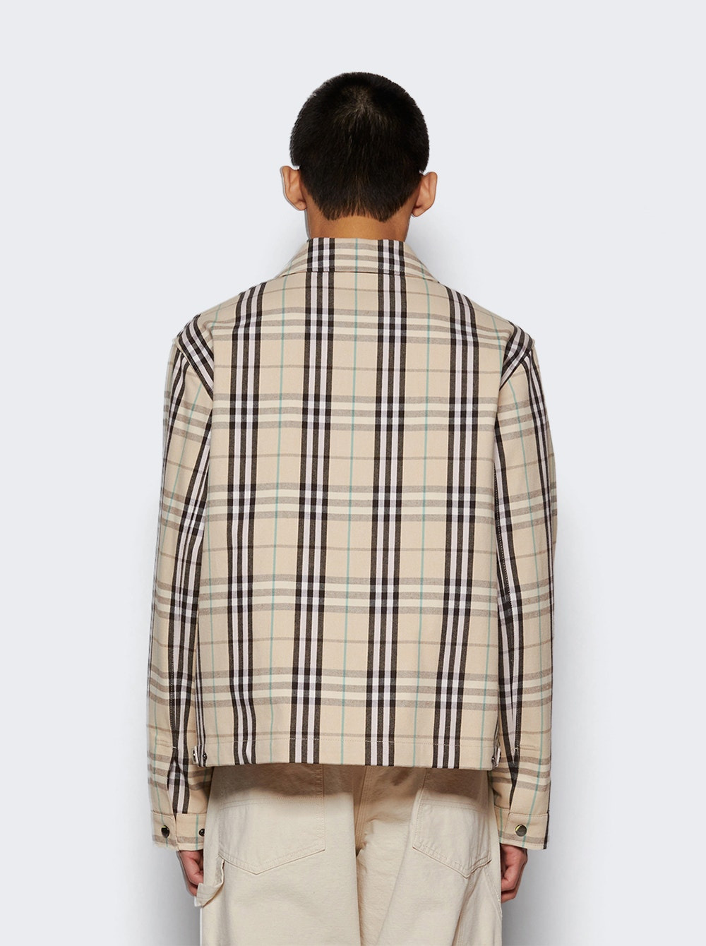 Check Cotton Harrington Jacket Husk - 5