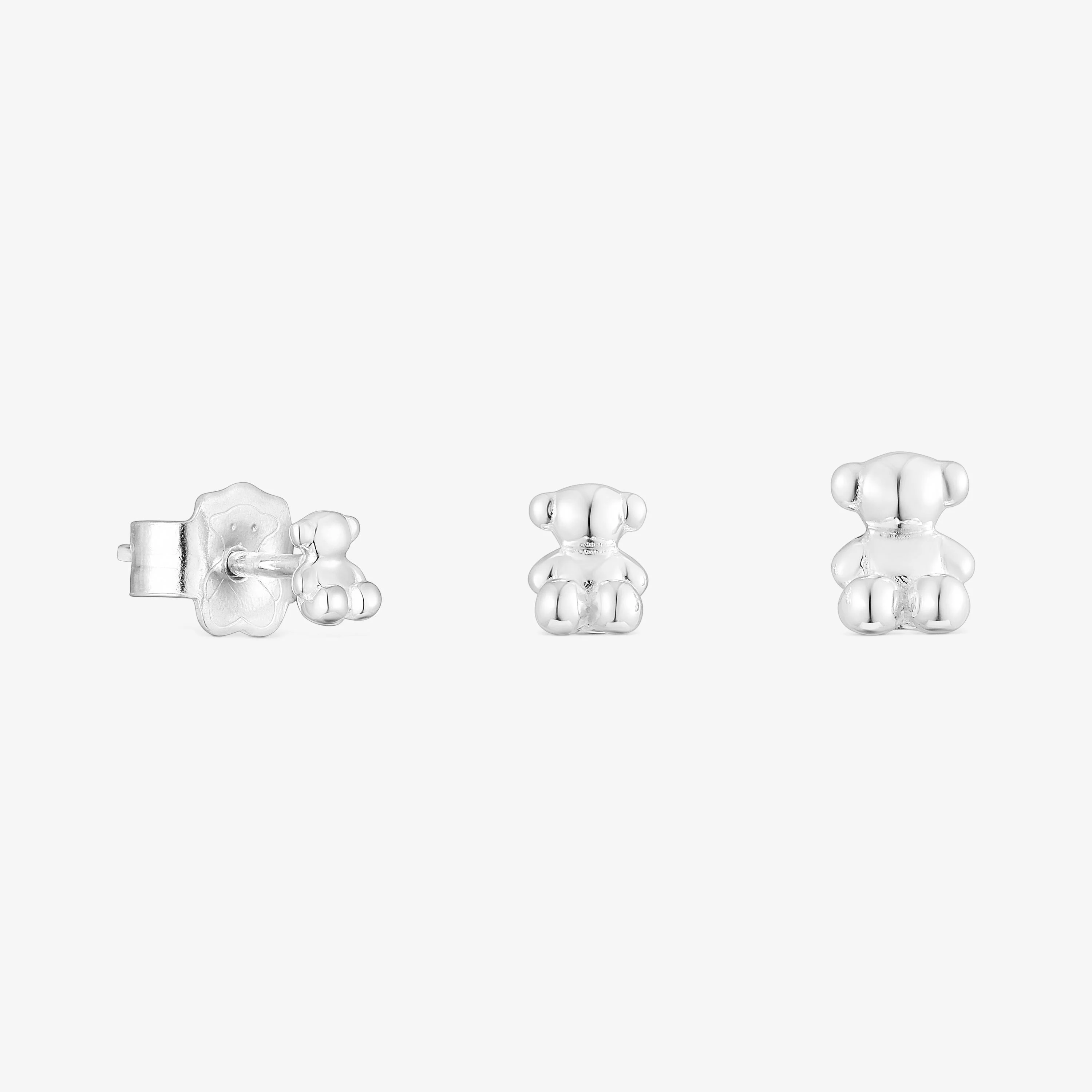 Set of silver Bold Bear earrings - 1