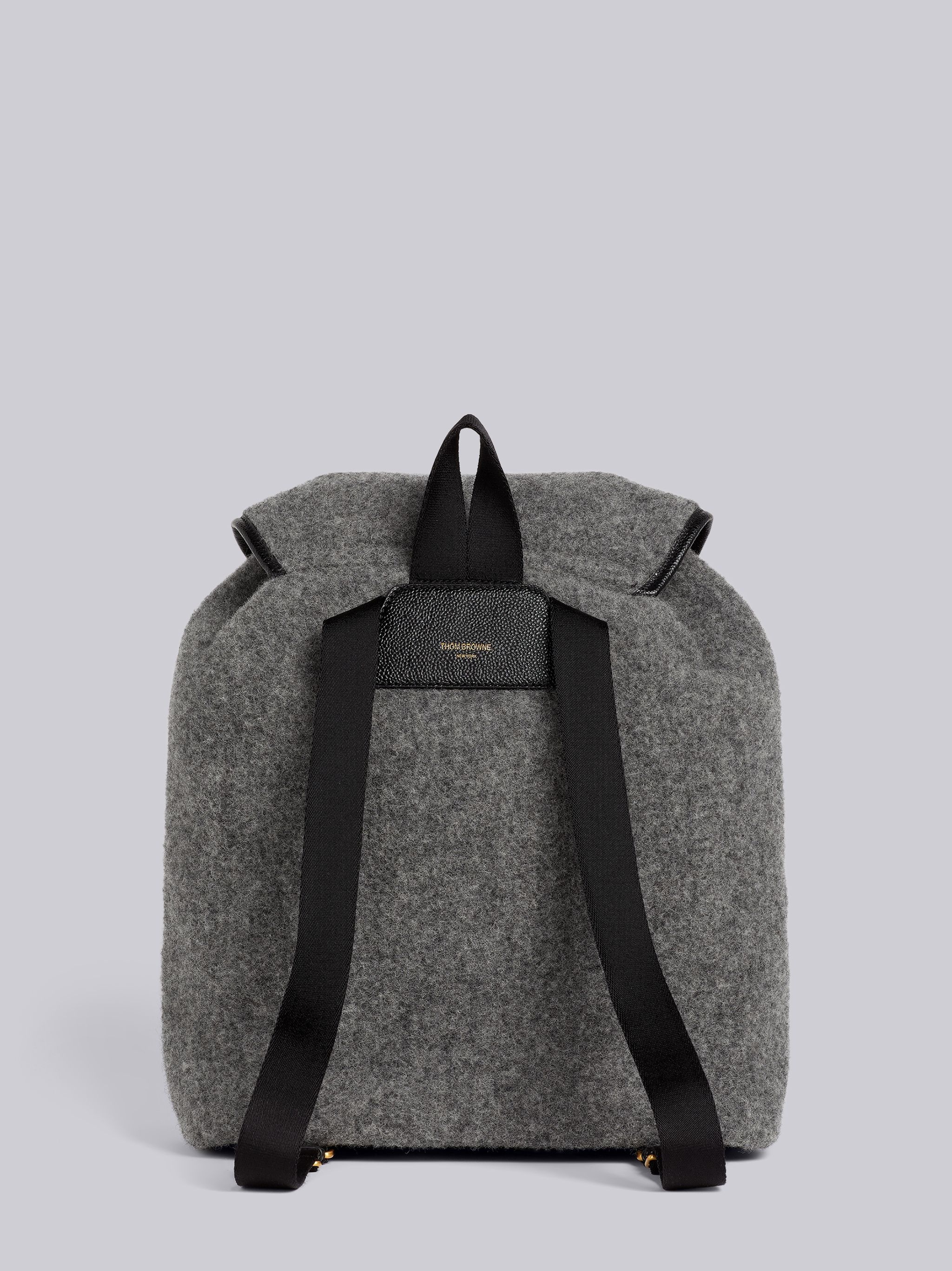 Medium Grey Boiled Wool Stripe Hunting Backpack - 4