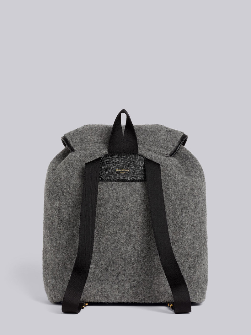 Medium Grey Boiled Wool Stripe Hunting Backpack 4