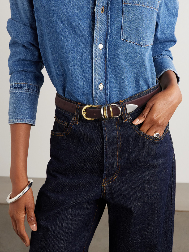 DÉHANCHE Hollyhock Embellished Calf Hair Belt outlook